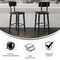 Flash Furniture Jackson Commercial Grade Rustic Black Industrial Wood Dining Barstool, 2PK 2-XU-DG-W0236B-BLK-GG - alternate 10